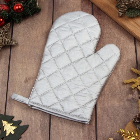 Mittens shares of snowflakes silver 26*16 cm, 100% p/e-1