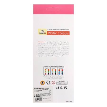 Watercolor paints 12 colors, in a plastic tube, 12 ml-2