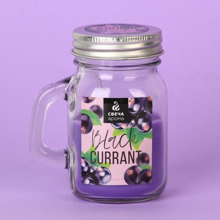 Aromatic candle "Black Currant", 8.5 x 7.2 cm.-2