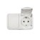 Horizontal Block 2 Mini OG IP54 with grounding, o/y, white kranz