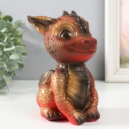 Piggy bank "Dracosha" 17.5x11.5x12.5 cm, multi -rose-2