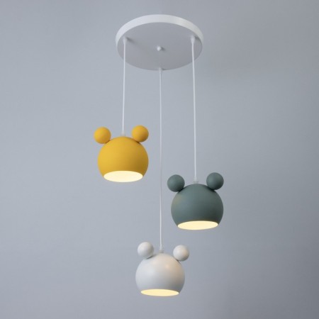 Bayerlux lamp "Barney" 3he27 40w yellow white green 35x35x30-130cm-1