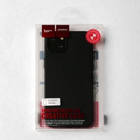 Hoco case for the iPhone 14 Plus, TPU, reinforced window under the camera, black-4