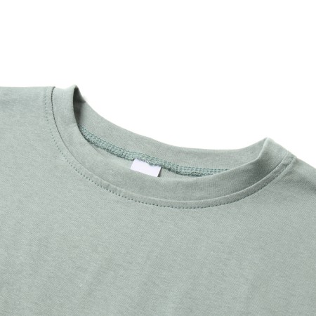 Baby T -shirt with a lowered shoulder, olive color, height 140 cm-1