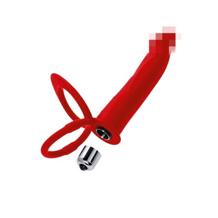 Double penetration Penet Black & Red toyfa, 19 cm, silicone, red-3