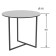Coffee table "Albano Glass", 550 × 550 × 500 mm, white color Lacobel