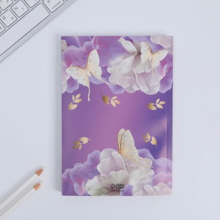 Gift set "In the spring in the heart": A5 diary A5 80 sheets and soap petals-5