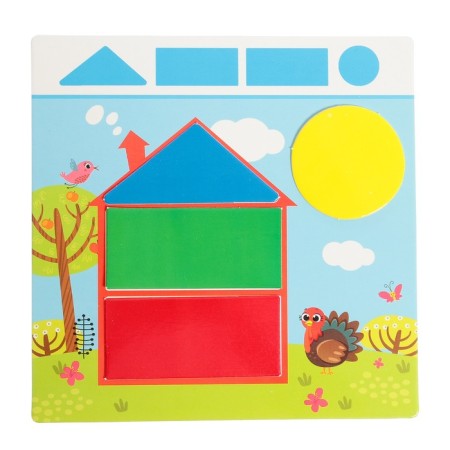 Developing set with cardboard figures "Geometric mosaic", according to the methodology of Montessori-1