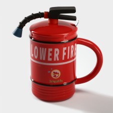 Кружка керамическая Lover Fire, 480 мл, цвет красный