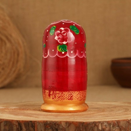 Matryoshka 5 puppet "Nelly" patterns, 15 cm, manual painting-3