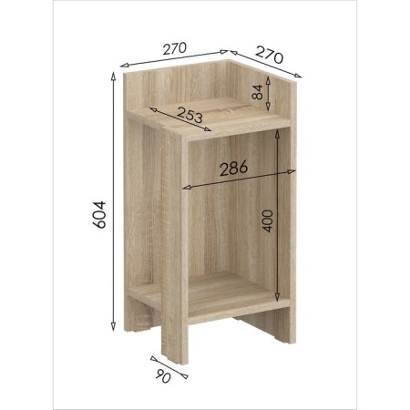 Cabinet, 270 × 286 × 604 mm, sonoma oak color-3