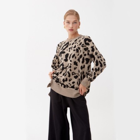 Jumper female minku leo ​​beige color, river 48-1