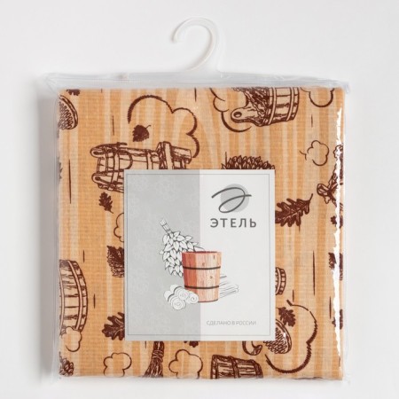 Bath sheet "Bath" 145x 180 cm, 100% HL, waffle leaf-4