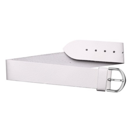 Watch strap, male, 18 mm, genuine leather, white