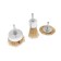 A set of metal brushes for a tundra drill, flat 50 mm, cups 25-50 mm, 3 pcs.