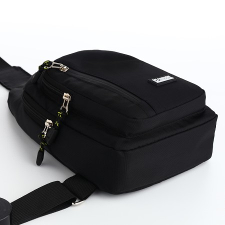 Backpack-sling, 17*8*30 cm, 2 lightning departure, 1 n/k, black-4
