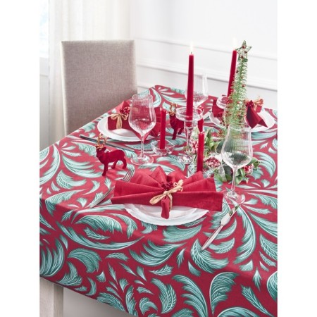 FIR tablecloth, patterns, size 140x150 cm, red
