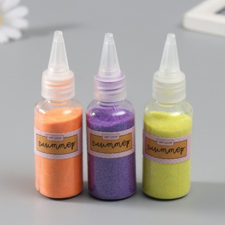 Glitter for creativity in the bottle "Powge Neon" 30 grams mix 10x2.8x2.8 cm