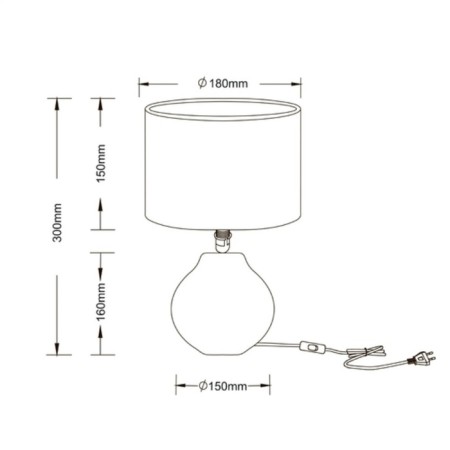 Decorative table lamp Arte Lamp Nusakan A5034LT-1WH, E14, 40 W, 18x18x30 cm, white-4