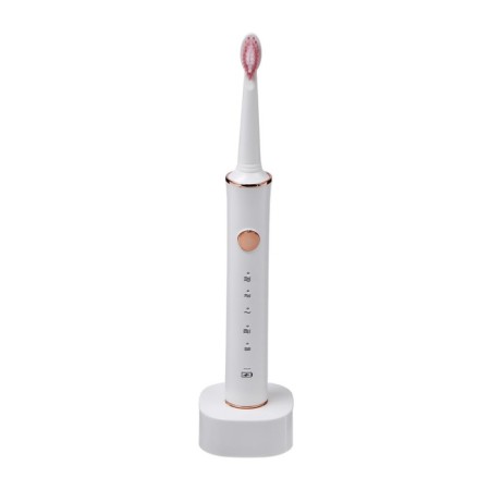 Electric toothbrush Luazon LP-002, vibration, 31000 DV/min, 4 nozzles, batteries, white-1