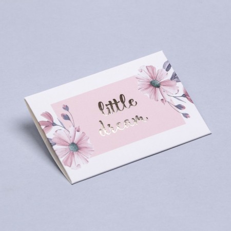 Envenue for a certificate with an embossing "Little Dream" 10.5 x 7