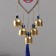 Music of wind metal from the evil eye "Hand of Fatima" 5 bells 36 cm