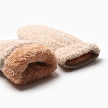 Women's mittens for claim Minaku 25 cm beige-2