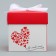 Gift folding box, packaging, “I love you”, 10 x 10 x 10 cm