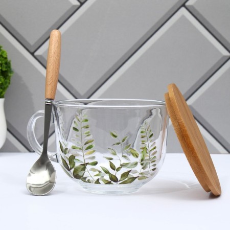Glass mug "Spring", 400 ml-3