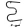 Electric heated towel rail, PE-02, M-shaped, 500x400 mm, black