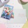 Mini-postcard "Happy Birthday!" Glitter, Congrev, Blue Background, 12.5x19.4 cm