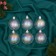 Christmas tree toys, New Year's balls, plastic, di-6 cm set, 6 pcs "Perl" pearl