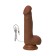 Toyfa RealStick Elite Mulatto vibrator, realistic, on suction cups, mulatto, 13 cm