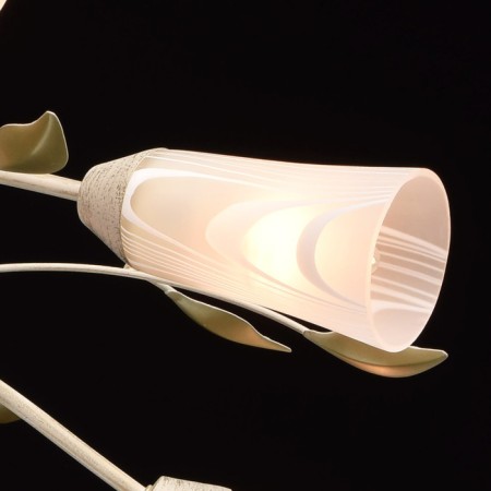Chandelier "Delight", 10x60W E14, white color, gold-3