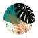 Watching clock, series: interior, "leaves", discrete move, d-23 cm