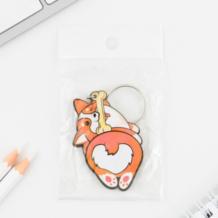 Korned keychain "Corgi" 5 x 6 cm-4