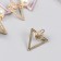 Decor for creativity metal, plastic, enamel "Triangle with a bead" 2.4x2.8 cm