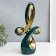 Souvenir Ceramics "Abstraction. Communication" Dark green with gold 30x20 cm