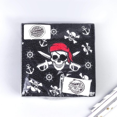 Paper napkins "Pirate", single -layer, 24x24 cm, set 20 pcs.-3