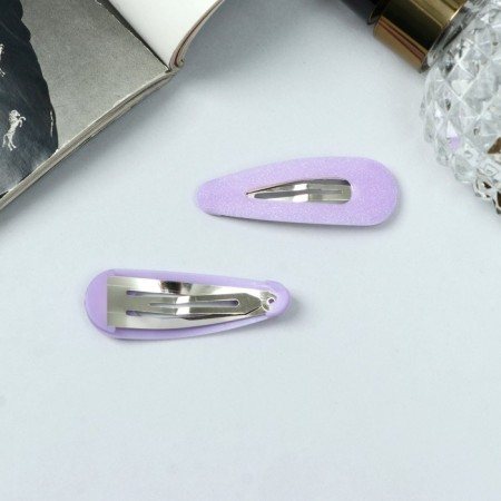 Invisibility for hair "Adeli" (set 2 pcs) shine of classic, 5 cm, lilac-2
