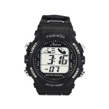 Men's Watch Electronic Astres Fashion, Silicon strap, waterproof, black 97318
