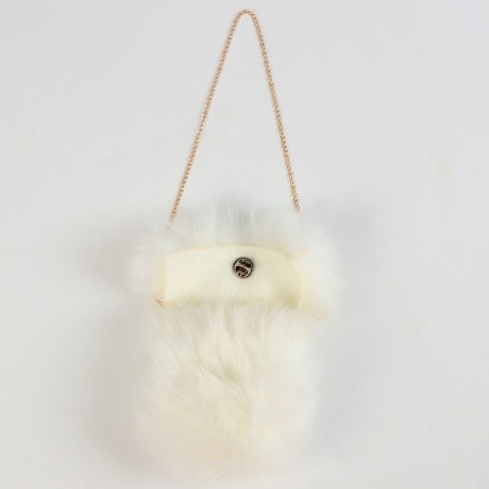 Bag for puppets "fur", white color-1