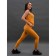 Sports female leggings, size XS, amber color