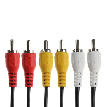 Audio/video signal, 3XRCA (M) -3XRCA (M), 1 m, black-1