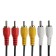Audio/video signal, 3XRCA (M) -3XRCA (M), 1 m, black