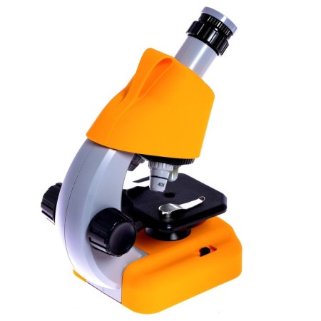 Children's microscope "Young scientist" Frendering x100, x400, x1200, backlight, yellow color-3