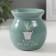 Aroma lamp ceramics "Plant in a pot" turquoise 7.2x7.2x7.8 cm