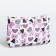 Cosmetic bag with lightning, white/pink color