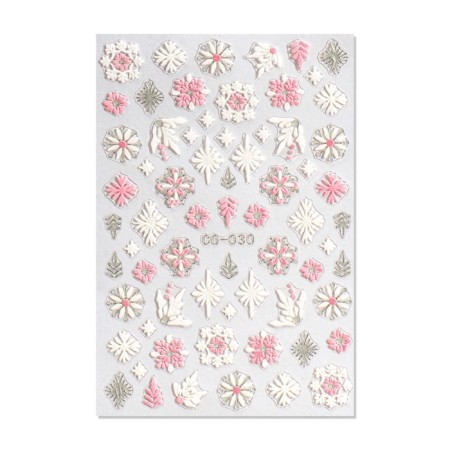 Nail stickers 9.5*6.5cm snowflakes CO-030 BEL/Rose volume Subway qf-1