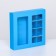 Box for 8 sweets + chocolate, with a window, blue, 17.7 x 17.7 x 3.8 cm